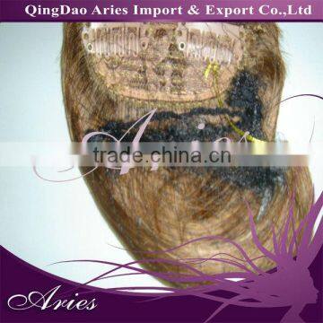 Hotsale great quality human hair clip natural hair bangs