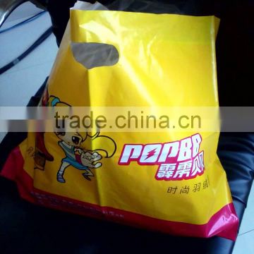 PE bag for clothes,pe die cut plastic bag made in China
