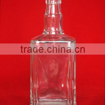 300ml clear square glass bottle