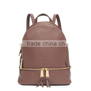 BK4029 Wholesale fashion gold zipper man and female PU blank backpack