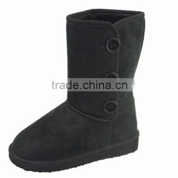 Black European design girls winter boots,Italian winter boots,antislip snow boots