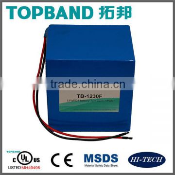 TOPBAND LiFePO4 Battery Pack 30AH 12V Rechargeable Battery