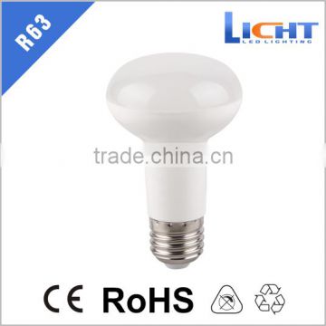 2016 new product china supplier plastic led bulb R63 E27 8W 650lm led lights