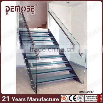 Demose indoor prefabricated glass stairs