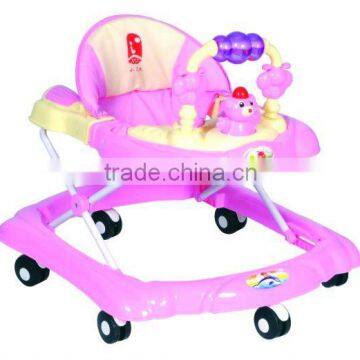 pink color baby walker