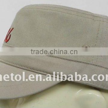 cotton embroidered army cap/Flat top army