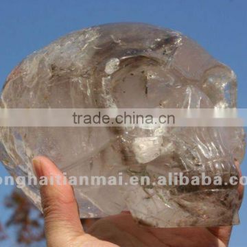 Natural Quartz Rock Crystal Skull Carving