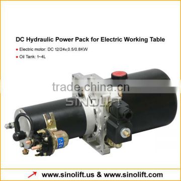 DC Hydraulic Power Pack for Electric Working Table