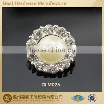 24mm good quality pearl and rhinestone sewing buttons