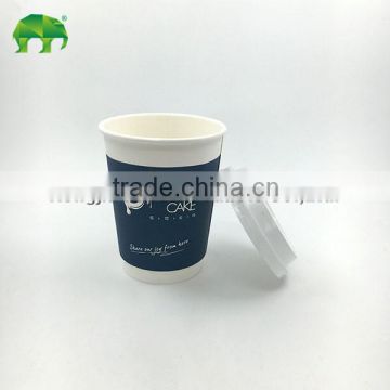 SGS certification disposable takeaway paper coffee cup with lid
