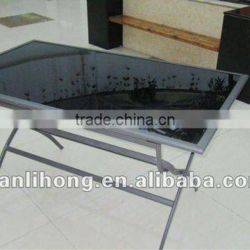 Cheap folding rectangular glass dining table