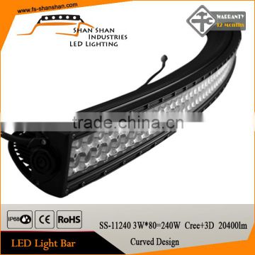 Foshan 240w high brightness curved led light bar work lights offroad truck tractor CE ROHS IP67 ss-10240