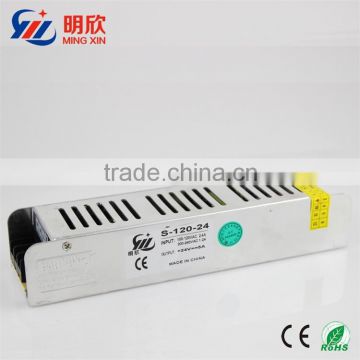 OEM Professional With CE &RoHs Led Transformer Single Output 24V 120w slim Switching Power Suply