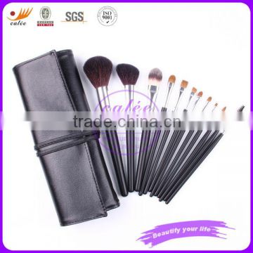 Eya 12pcs Travel makeup brush set in black pouch