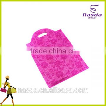 biodegradable plastic bag,fashion supermarket plastic bag,purple plastic bag with floral printing