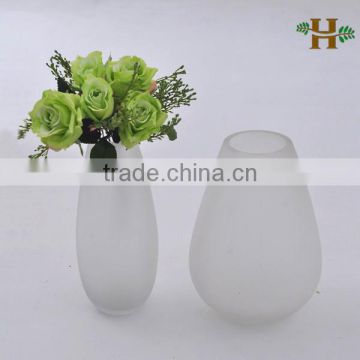 frosted glass vases for flower arrangement, frosted glass vases for decoration