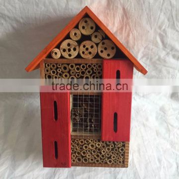 Wooden insect house & bee house with different colour for hanging outside