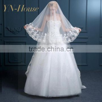 the super long soft tulle bridal veil beaded trim