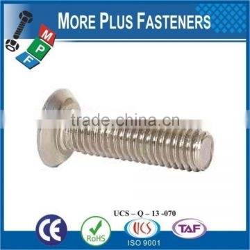 Made in Taiwan Stainless Slot Recessed Undercut Flat Head Machine Screw Passivated