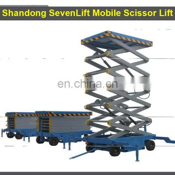 7LSJY Shandong SevenLift 300kg height adjustable small aerial mobile one man scissor lift table