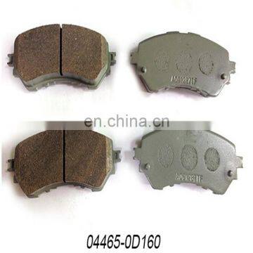 Auto Spare Parts brake pads 04465-0D160 For Japanese car auto car wheel parts brake pads
