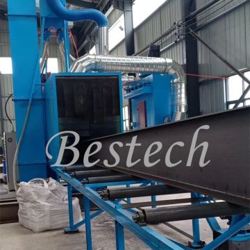 China H Beam Roller Conveyor Airless Shot Blasting Machine