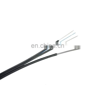 drop cable patch cord for outdoor LSZH steel wire  black outdoor drop fiber cable 1 core ftth