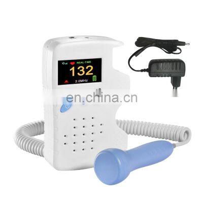 High Quality Digital Ultrasound LCD Color Screen Baby Heartbeat Detector Fetal Doppler for Family Use