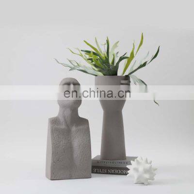 2021 Nordic Minimalism Ceramic Handcraft Matte Porcelain Butterfly Funnel Flower Vase