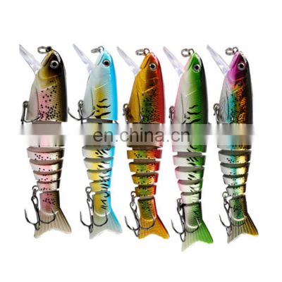 New  arrived Artificial bait 8 section Multi Jointed Bass hard ABS plastic swimbaitfishing lure