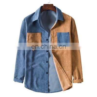 2021 fashion hot sale cotton shirts button long sleeve shirt for men