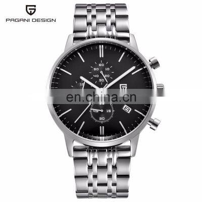 PAGANI DESIGN 2720K Best Quality Luxury Quartz Stainless Steel Band Watch Chronograph Military Quartz Men Style Watches