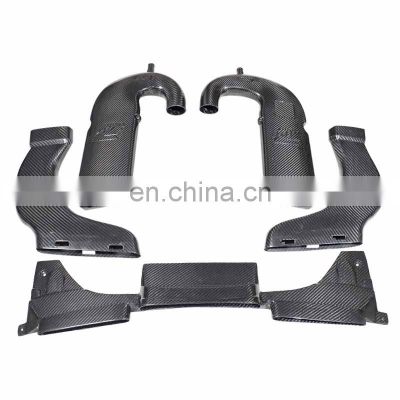 Car Engine Replacement Perfect Fitment Aerodynamic Dry Carbon Fiber Material Cold Air Intake Kit For BENZ W205 C63