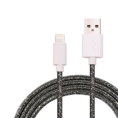 MFI certified charging cable with braided wire used for iphone