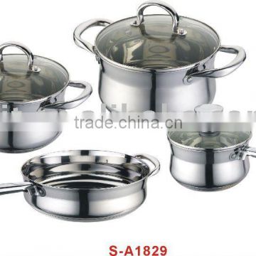 Non-stick stainless steel cookware set