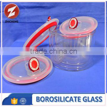 heat resistant crystal food borosilicate glass containers
