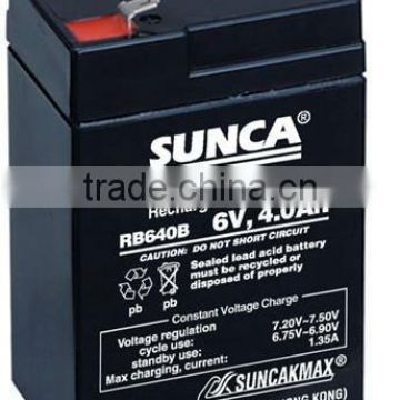 SUNCA Sealed Lead-Acid Rechargeable Battery RB640B/6V4.0B
