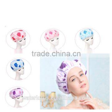 China Yiwu Waterlotus christmas microfiber Shower Cap super thick bath cap