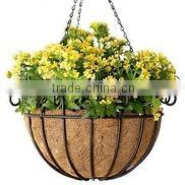 metal Wire hanging basket with coco liner