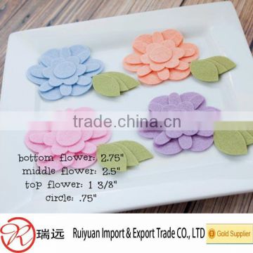 Alibaba handmade fashion high quality laser cut felt flower for sale