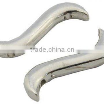 Alloy Spacers Bars, Platinum Color, Size: about 6.5x19x3mm, hole: 0.8mm(E19MMX6.5MM)