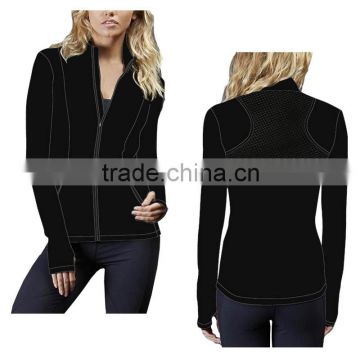 (Trade Assurance)Women's Compression Long Sleeve Zip up Track jacket Sportswear