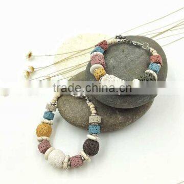 bob trading custom volcanic lava rock stone bracelet women imitation jewellery one gram gold jewelry