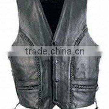 DL-1578 Leather Vest in Cowhide Leather