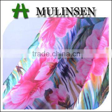 Mulinsen Textile new flowers pattern Spandex Polyester Digital FDY Printed Fabric