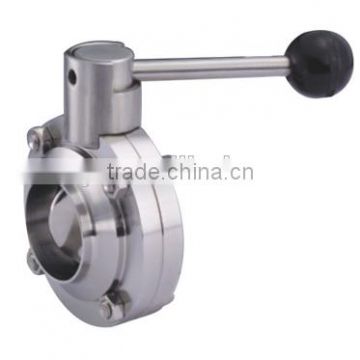 Sanitary butterfly valve stainless steel