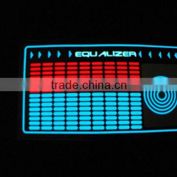 electroluminescent equalizer panel for t-shirt