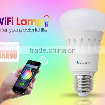 2016 Vstarcam Wifi control wifi led light bulb Remote Control 6W 20 million colors IOS Android Supported 50000hours