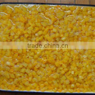 New crops canned fruits yellow peach dices