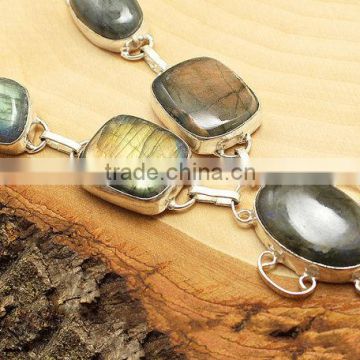 falak gems Silver Labradorite Necklace, Gemstone Necklace